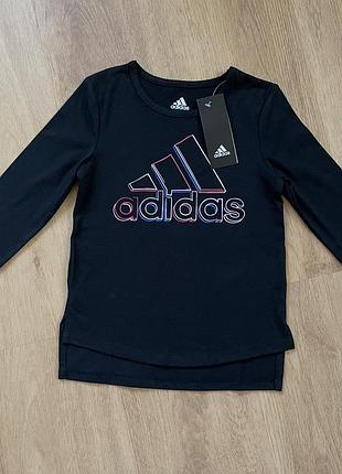 Нова трикотажна футболка adidas з  довгим рукавом р-р 4 роки