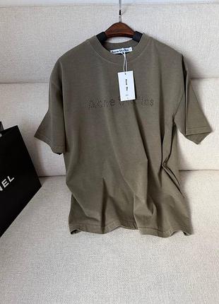 Хакі футболка acne studios у розмірах