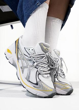 😍 женские кроссовки asics 1968-2160 white/silver/yellow