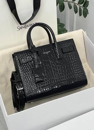 Нова колекція saint laurent paris чорна ефектна сумка
