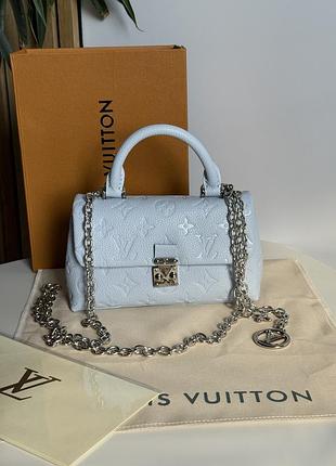 Жіноча сумка преміум mini top handle bag блакитна