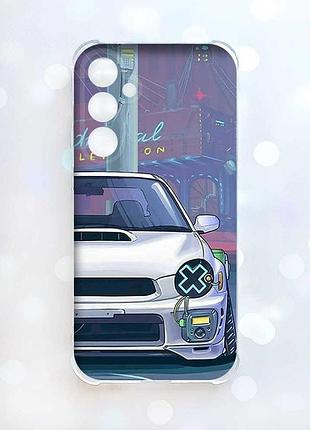 Чехол с утолщенными углами на samsung galaxy a37 авто аниме (принт 239)