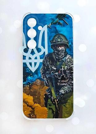 Чохол з потовщеними кутами на samsung galaxy a37 захисник (принт 349)