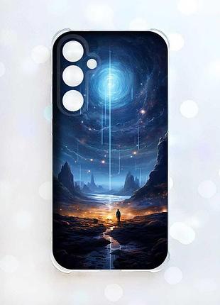 Чехол с утолщенными углами на samsung galaxy a37 космос (принт 244)
