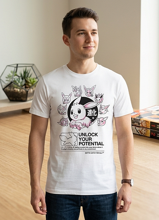 Футболка pokémon eevee "unlock your potential" р. s