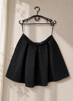 Фактурна чорна спідниця zara