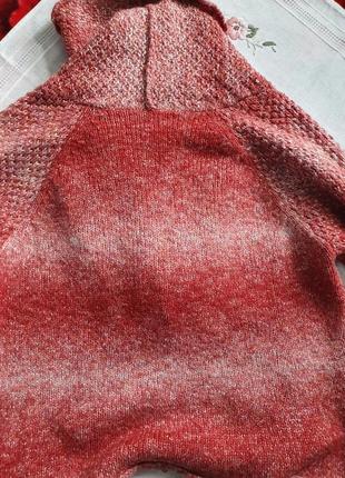 Свитер реглан с большим хомутом  светер реглан джемпер красний5 фото