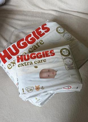 Підгузки huggies extra care розмір 1