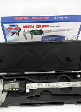 Електронний цифровий штангенциркуль digital caliper 0-150 мм з lcd дисплеєм у кейсі мікрометр електронний