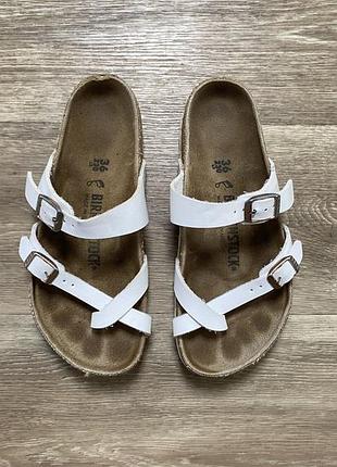 Оригінальні тапки birkenstock mayari white leather size 36 - 23 cm