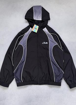 Куртка ветровка corteiz crtz jacket рефлектив кортез l, черный