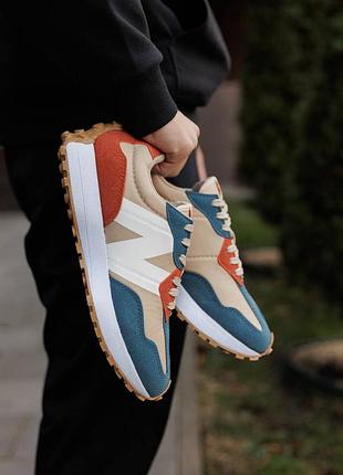 New balance 327 beige blue orange