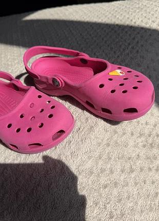 Босоніжки та сандалі дитячі crocs classic clog рожеві, довжина устілки 15,7 см