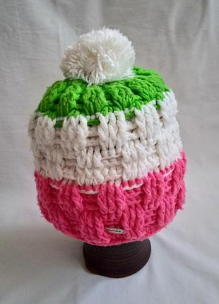 Шапка зимова в'язана capcho (hand made) розмір 54-56