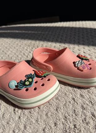 Шльопанці для дітей crocs c9 рожеві, розмір 26