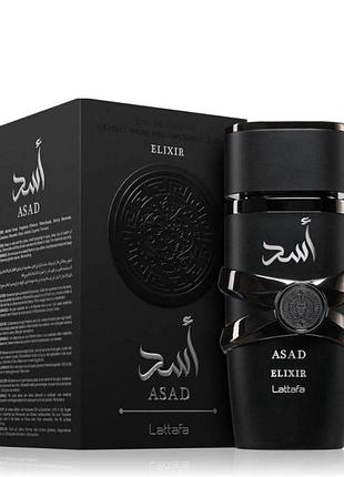 Парфумована вода чоловіча lattafa perfumes asad elixir, 100мл
