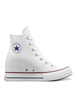 Женские кеды converse chuck taylor all star wedge platform белый 40 размер