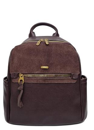 Милий жіночий рюкзак екошкіра коричневий арт.cm8675 brown davidjones французька