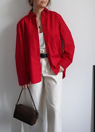 Красная рубашка zara