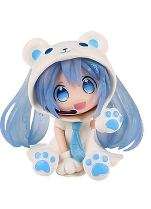 Аніме фігурка хацуне міку голуба вокалоїд чібі hatsune miku chibi anime figure, блакитна синя