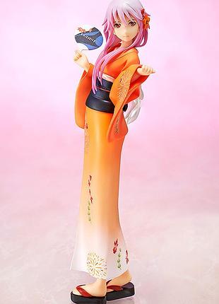 Аниме фигурка 20 см инори юдзуриха коллекционная коронагревателя guilty crown ironi yuzuriha, в кимоно
