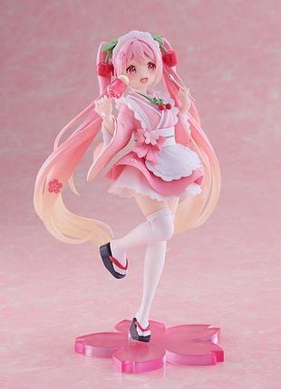 Аниме фигурка 18 см вокалалоид сакура хацуне мику, sakura miku vocaloid хатсуне