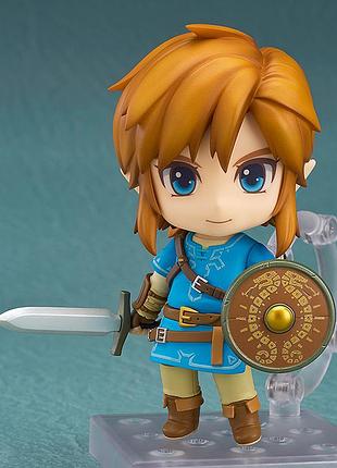Аниме фигурка nendoroid 733-dx нендороид 10 см линк из игры легенда о зельде, zelda: breath of the wild - link