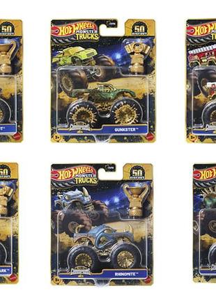 Машинка-позашляховик з кубком серії "бігфут – чемпіон" monster trucks hot wheels