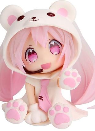 Аниме фигурка хацуне мика розовая вокалалоид чиби hatsune miku chibi anime figure