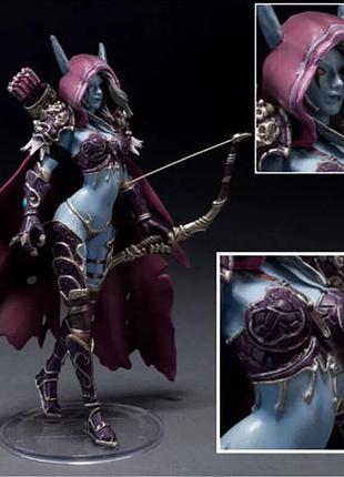 Аниме фигурка сильваная world of warcraft детализированная с оружием и плащем статуэтка воина варкрафт wow