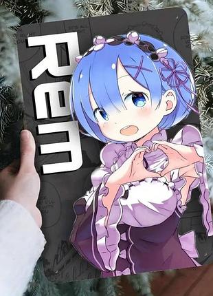 Аніме картина на металі рем ре зеро rem re: zero 30x20