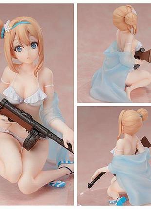 Аниме фигурка girls' frontline suomi kp-31 swimsuit сексуальный миниатюрный для рабочего стола или машины