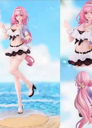 Аніме фігурка елізія 22 см хонкай імпакт elysia honkai impact summer miss, єлізія, єлизия