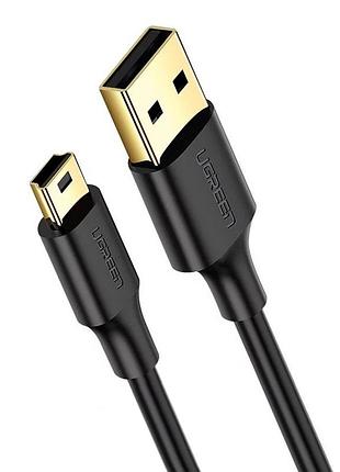 Кабель ugreen usb 2.0 a male to mini 5 pin male cable 2m (black)