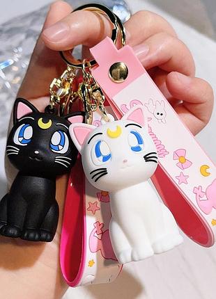 Аниме фигурка брелок котик кошка черная луна сейлор мун sailor moon для рюкзака сумки или ключей подвеска