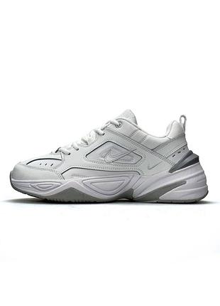 Кроссовки женские nike m2k tekno, белые кроссовки найк кожа текстиль, демисезонные