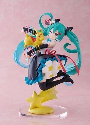 Велика аніме фігурка хацуне міку 20 см вокалоїд hatsune miku x rody artist master piece anime figure