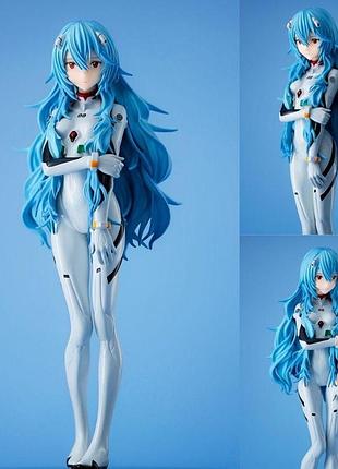 Аниме фигурка аяними рэй с длинными волосами evangelion эвангелион аянами рэй, евангелион