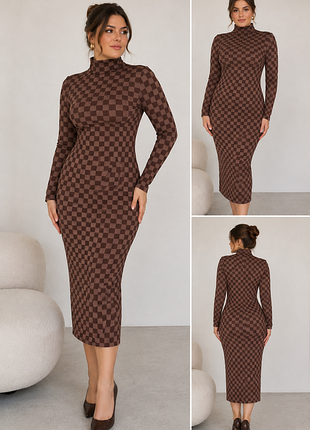 Женское облегающее платье vya dress от бренда sisters point (brownstar) l