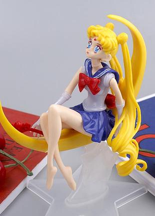 Аниме фигурка сейлор мун на месяце sailor moon статуэтка 15 см