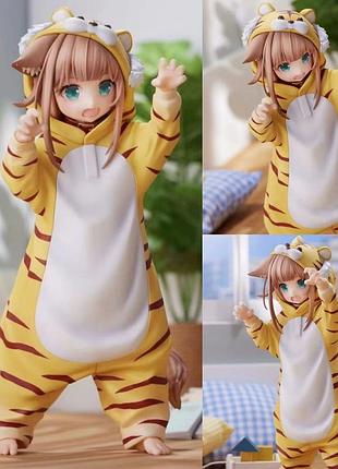 Аниме фигурка кинако осакана 17 см в коробке большая девочка-котик kinako osakana cat girl, тигрик