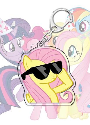 Брелок my little pony флаттершай мій маленький милий поні на ключі, сумку, рюкзак