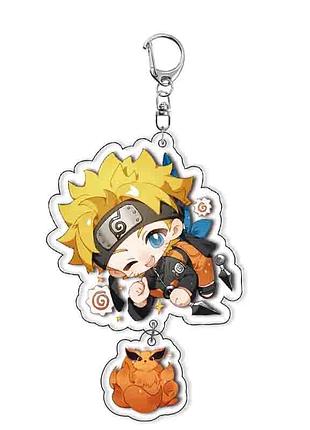 Аниме брелок акриловый наруто с подвеской naruto на рюкзак, ключи, сумку