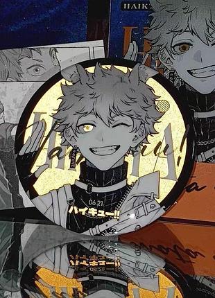 Аніме значок 58 мм волейбол!! haikyuu з світловідбиваючим ефектом, привезений з азії