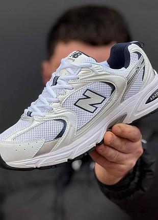 Чоловічі білі кросівки new balance 530, кросівки під джинси, літні кросівки нью баланс 43