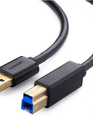 Кабель ugreen us210 usb 3.0 am to bm print cable 2m (black）(ugr-10372)