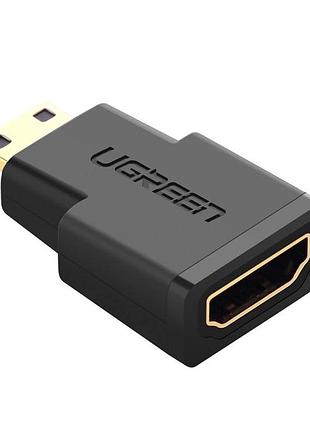 Адаптер ugreen mini hdmi male to hdmi female adapter (black)(ugr-20101)
