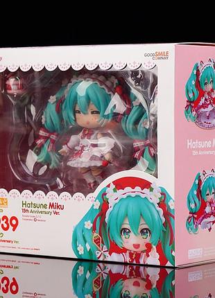 Аниме фигурка в коробке нендороид клубничка 1939 nendoroid мику хацуне вокалалоид, vocaloid, сборная подвижная