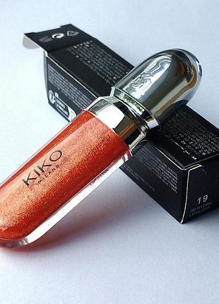 Блиск для губ kiko milano 3d hydra lipgloss 19 6.5 мл