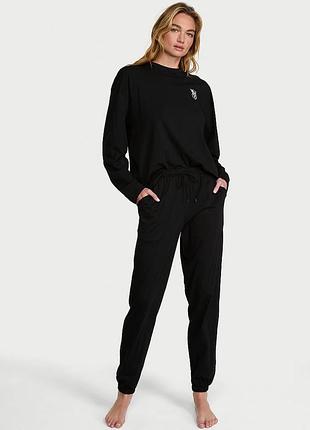 Женская хлопковая пижама victoria's secret лонгслив и штаны